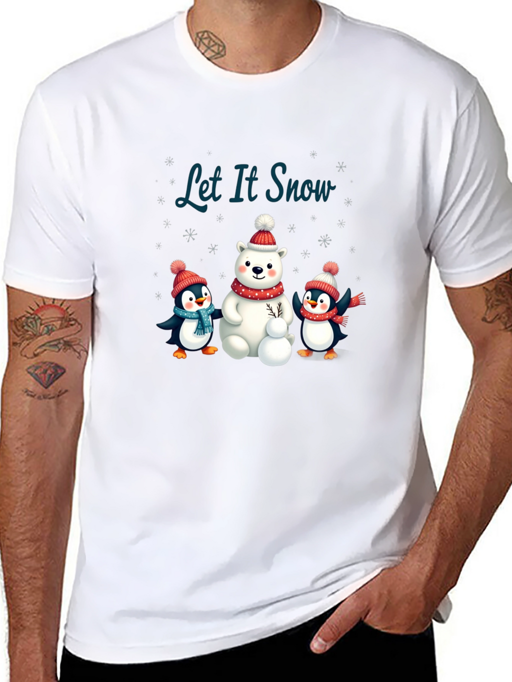 Festive Winter Graphic Tee - Let It Snow!