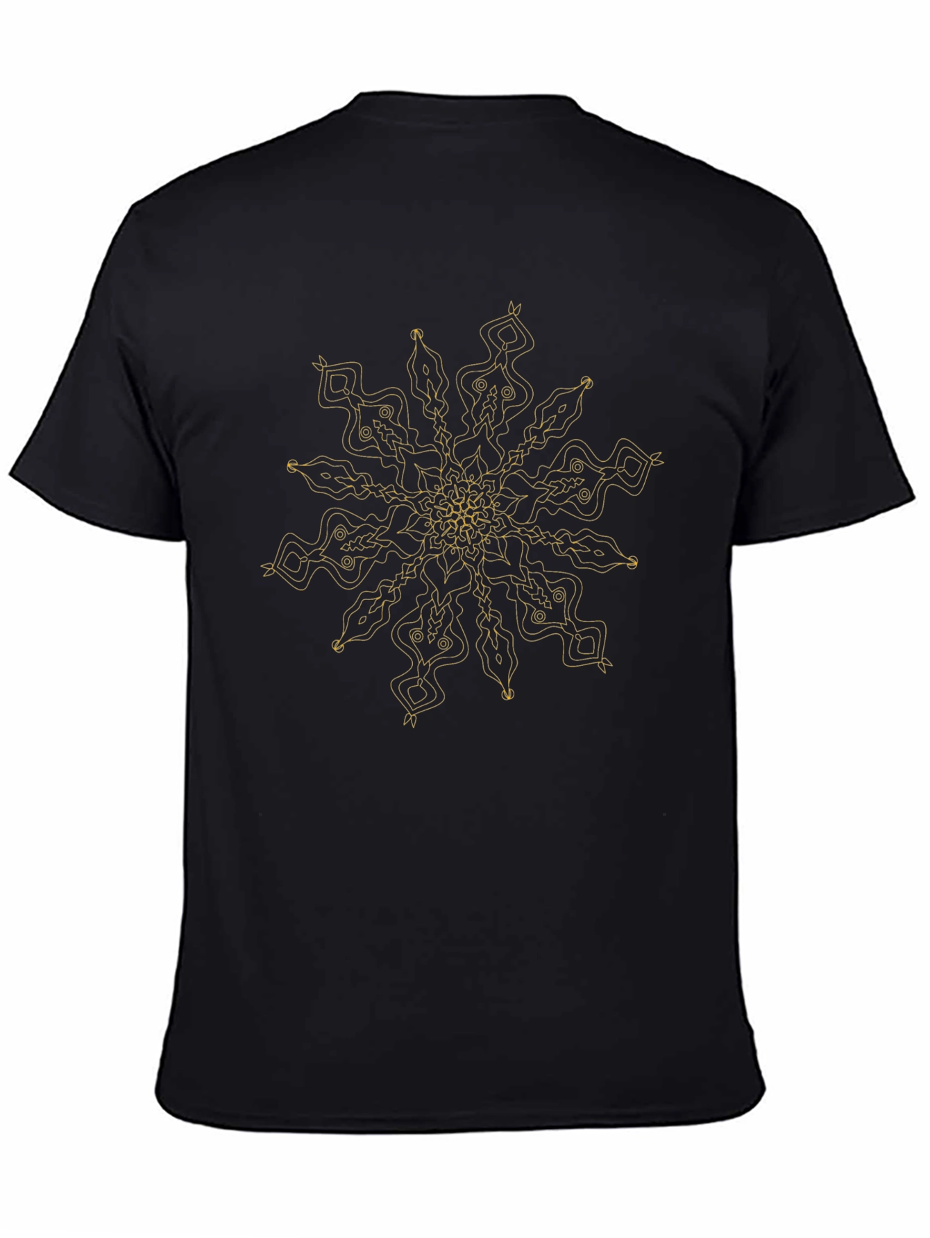 Abstract Mandala T-Shirt - Black