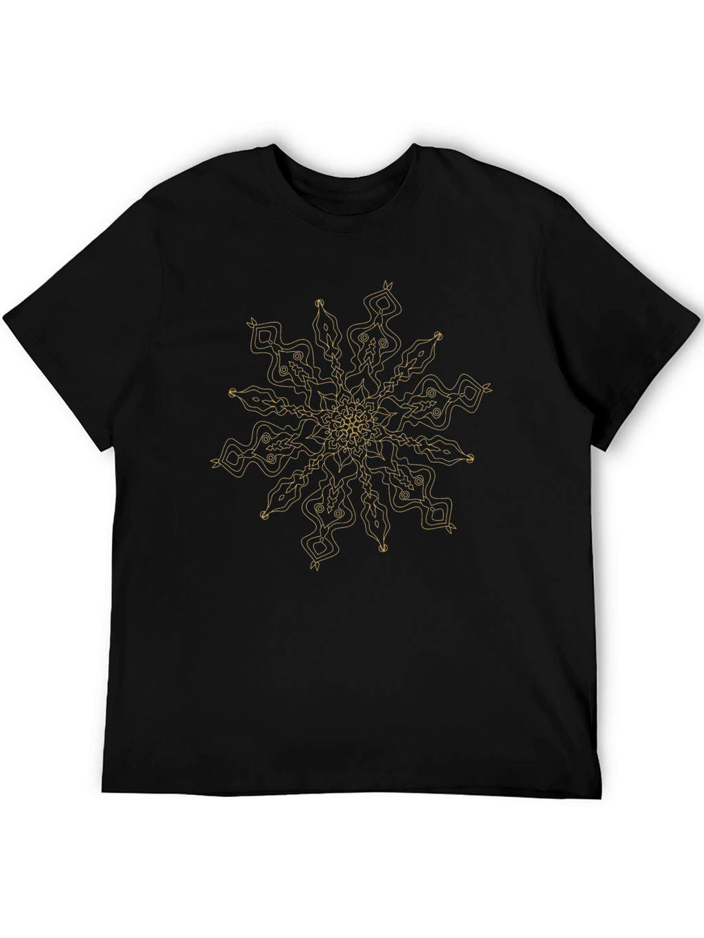 Abstract Mandala T-Shirt - Black