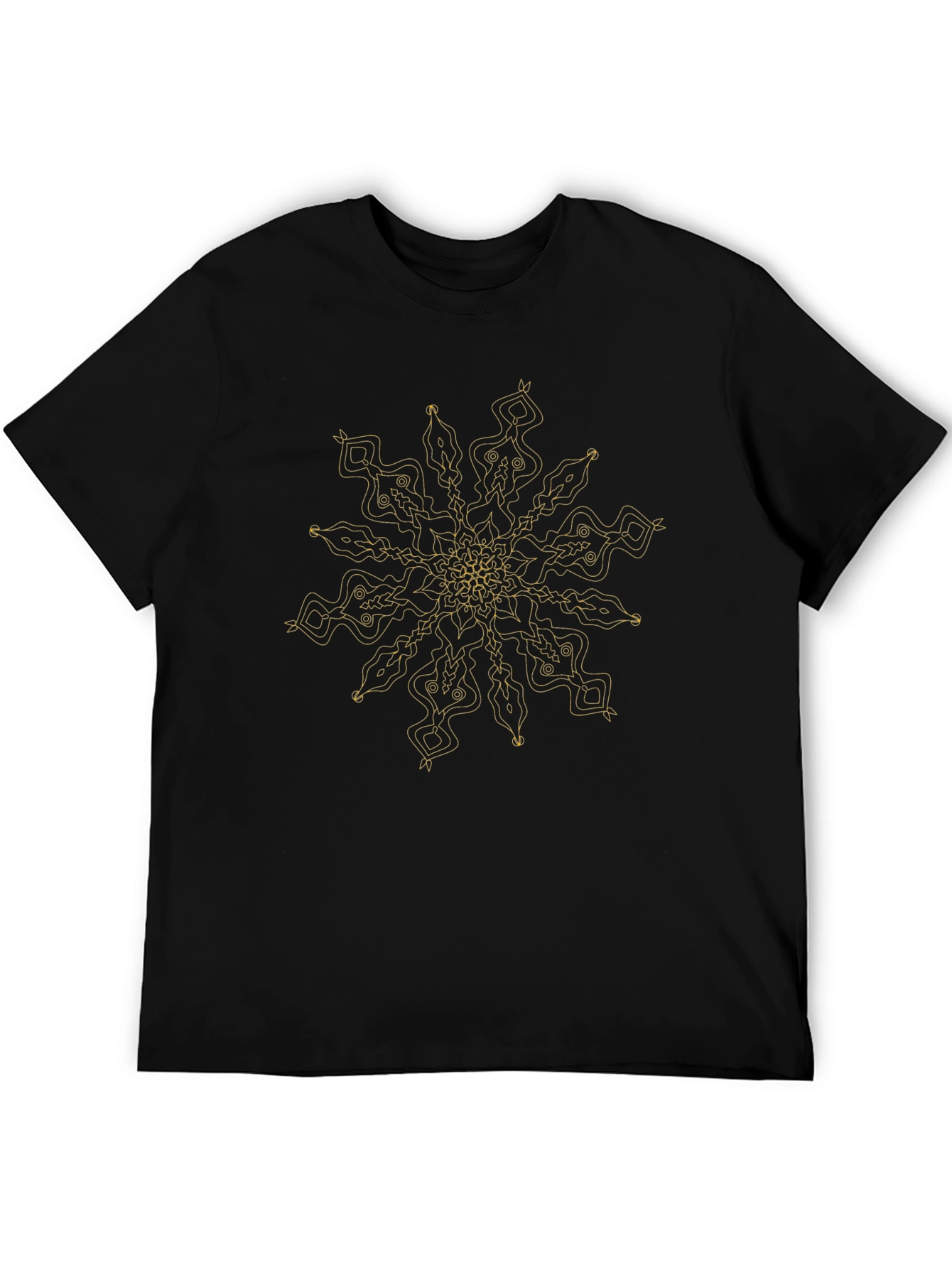 Abstract Mandala T-Shirt - Black