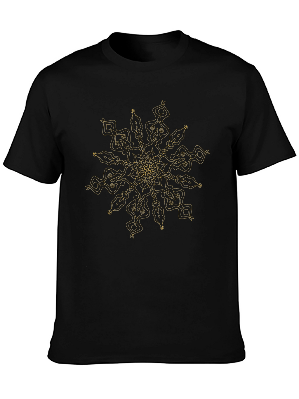 Abstract Mandala T-Shirt - Black