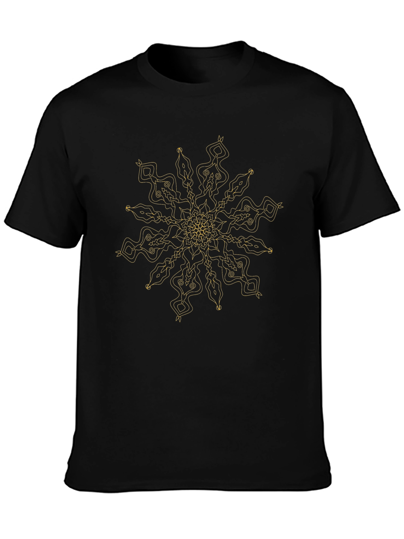 Abstract Mandala T-Shirt - Black