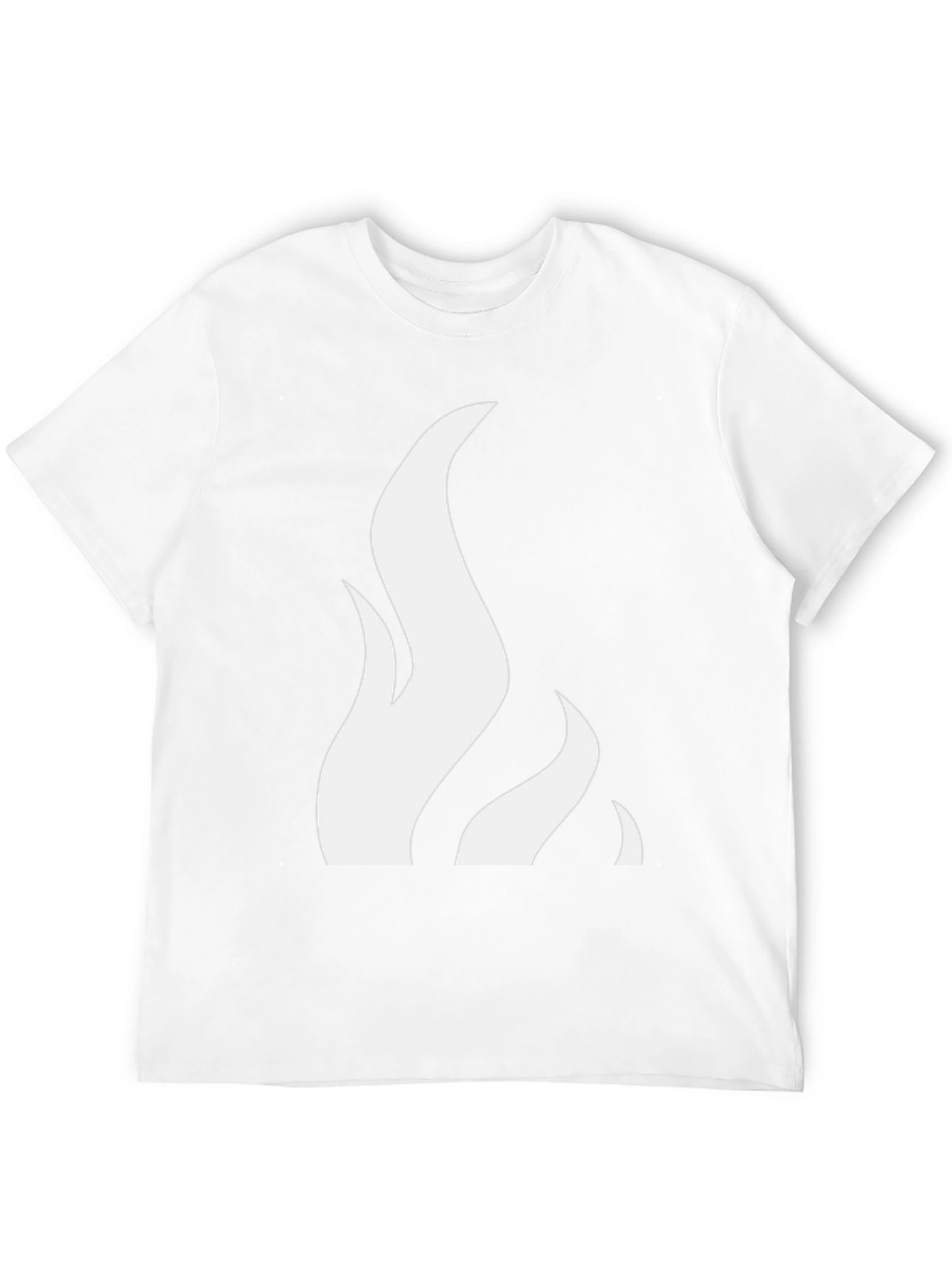 Flame Graphic Tee - Black Cotton Blend Shirt