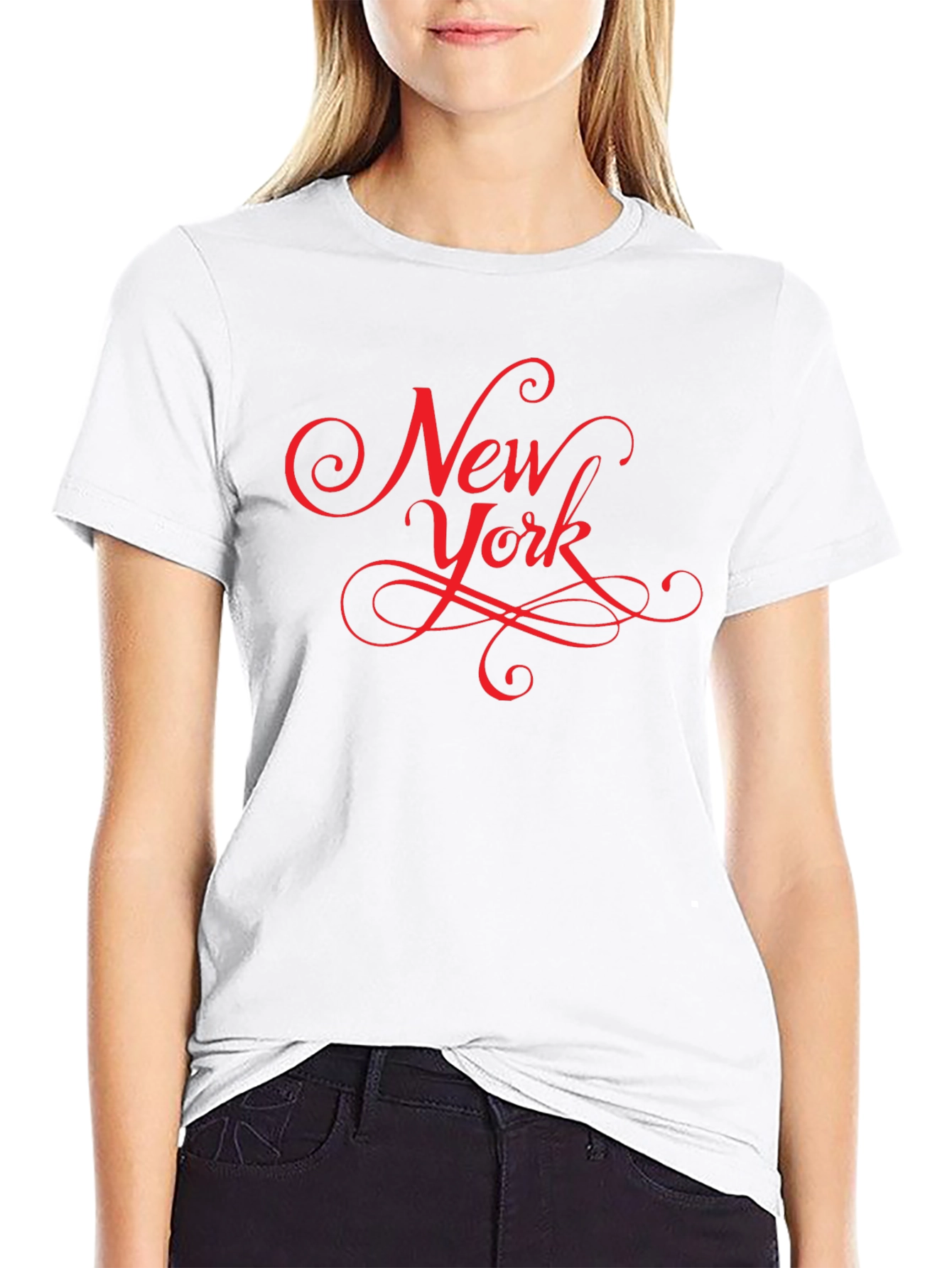 New York Graphic Tee - Stylish Script Design