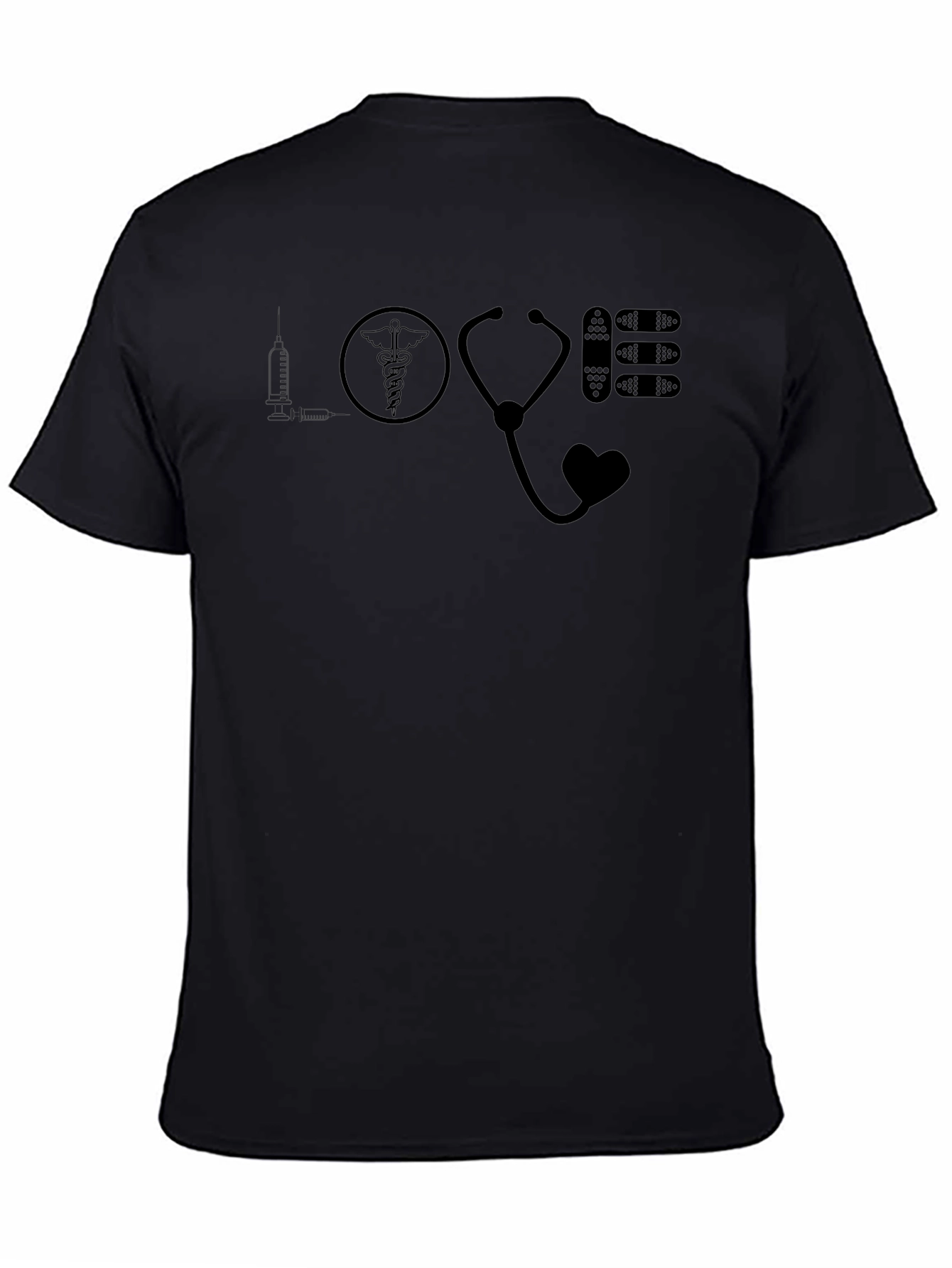 Love Healthcare Black Graphic Tee