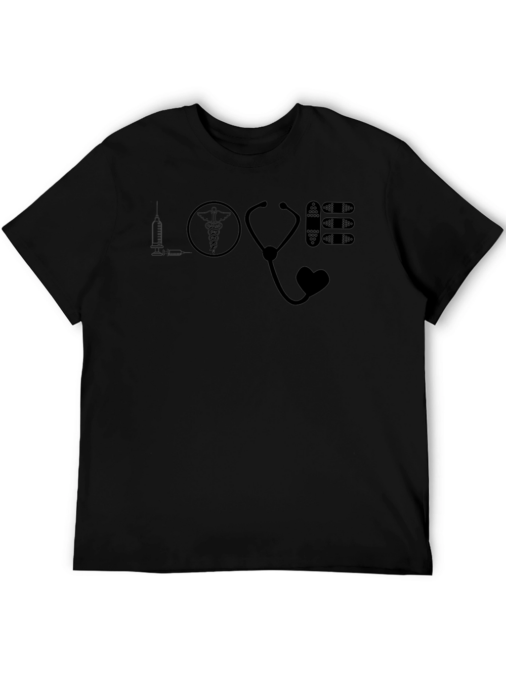 Love Healthcare Black Graphic Tee