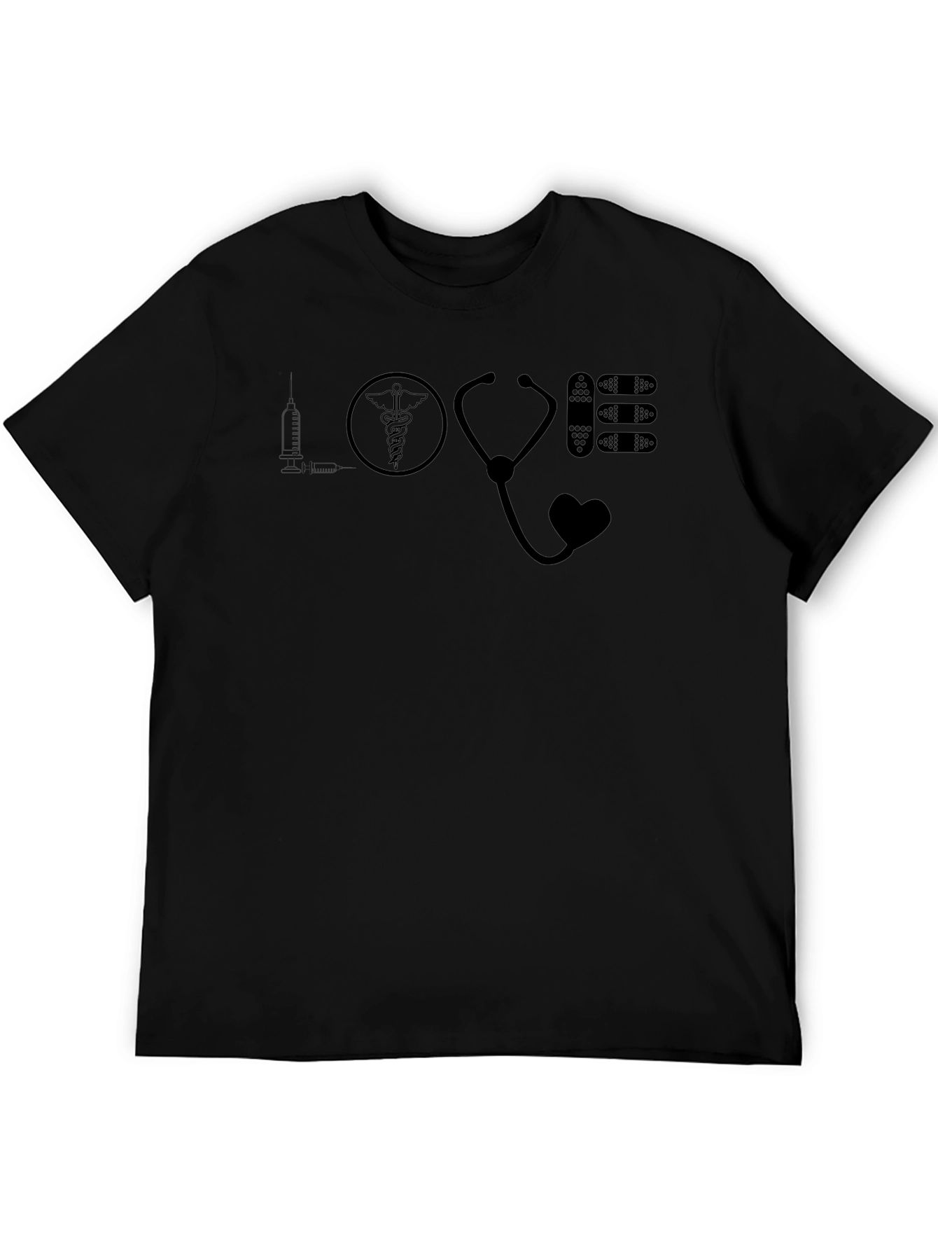 Love Healthcare Black Graphic Tee