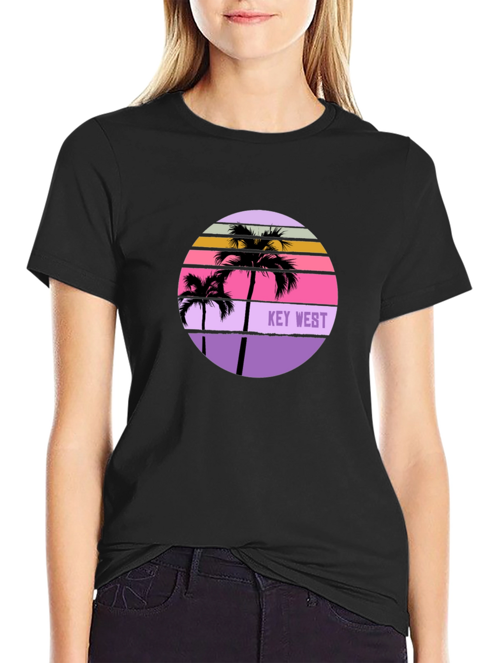 Key West Palm Tree Sunset T-Shirt