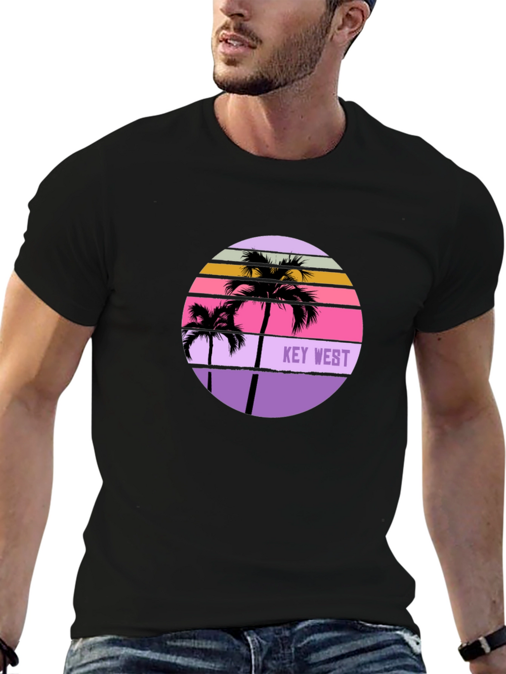 Key West Palm Tree Sunset T-Shirt