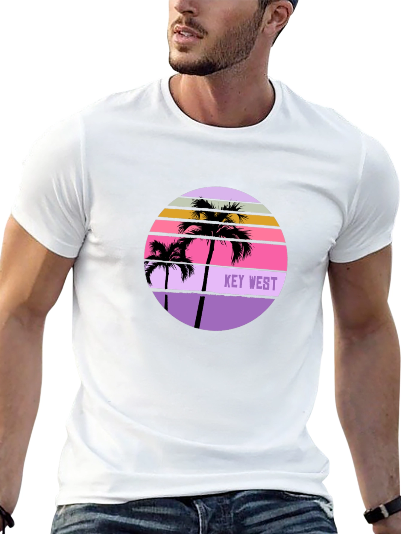Key West Palm Tree Sunset T-Shirt