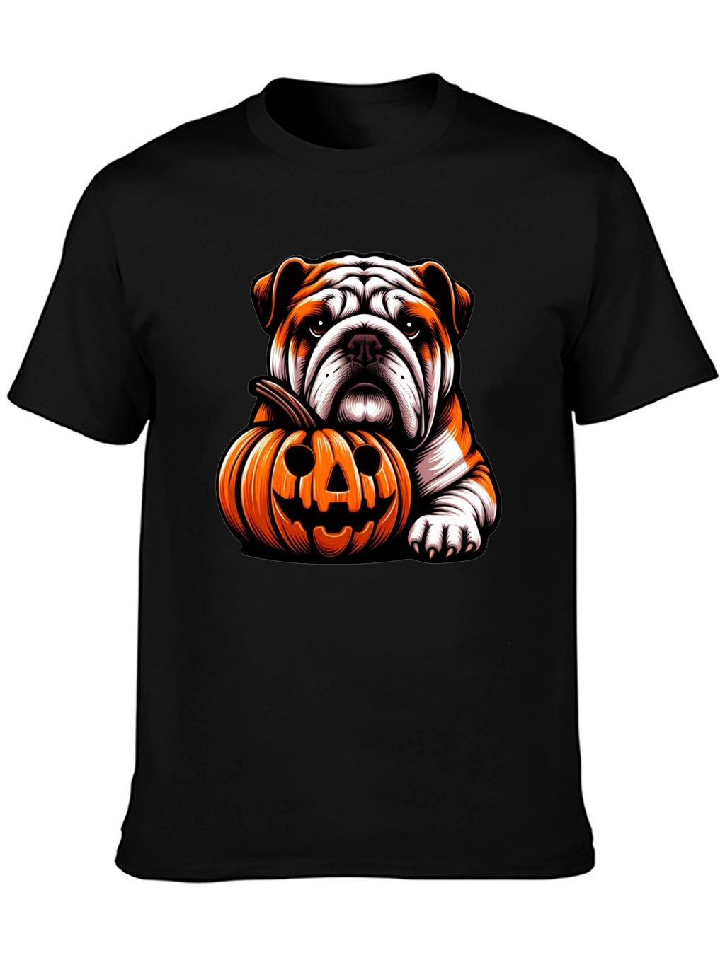 Bulldog Pumpkin Halloween T-Shirt