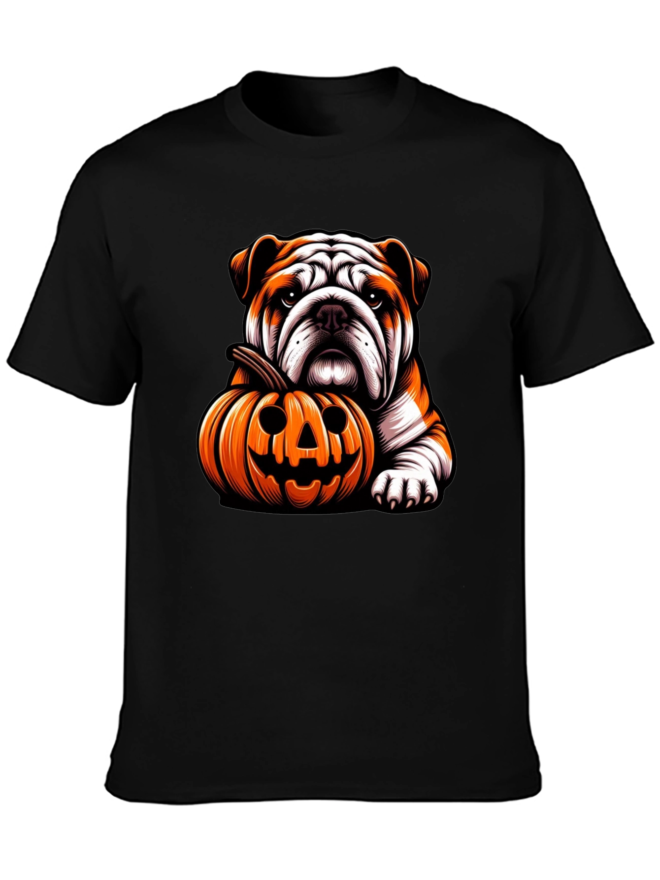 Bulldog Pumpkin Halloween T-Shirt