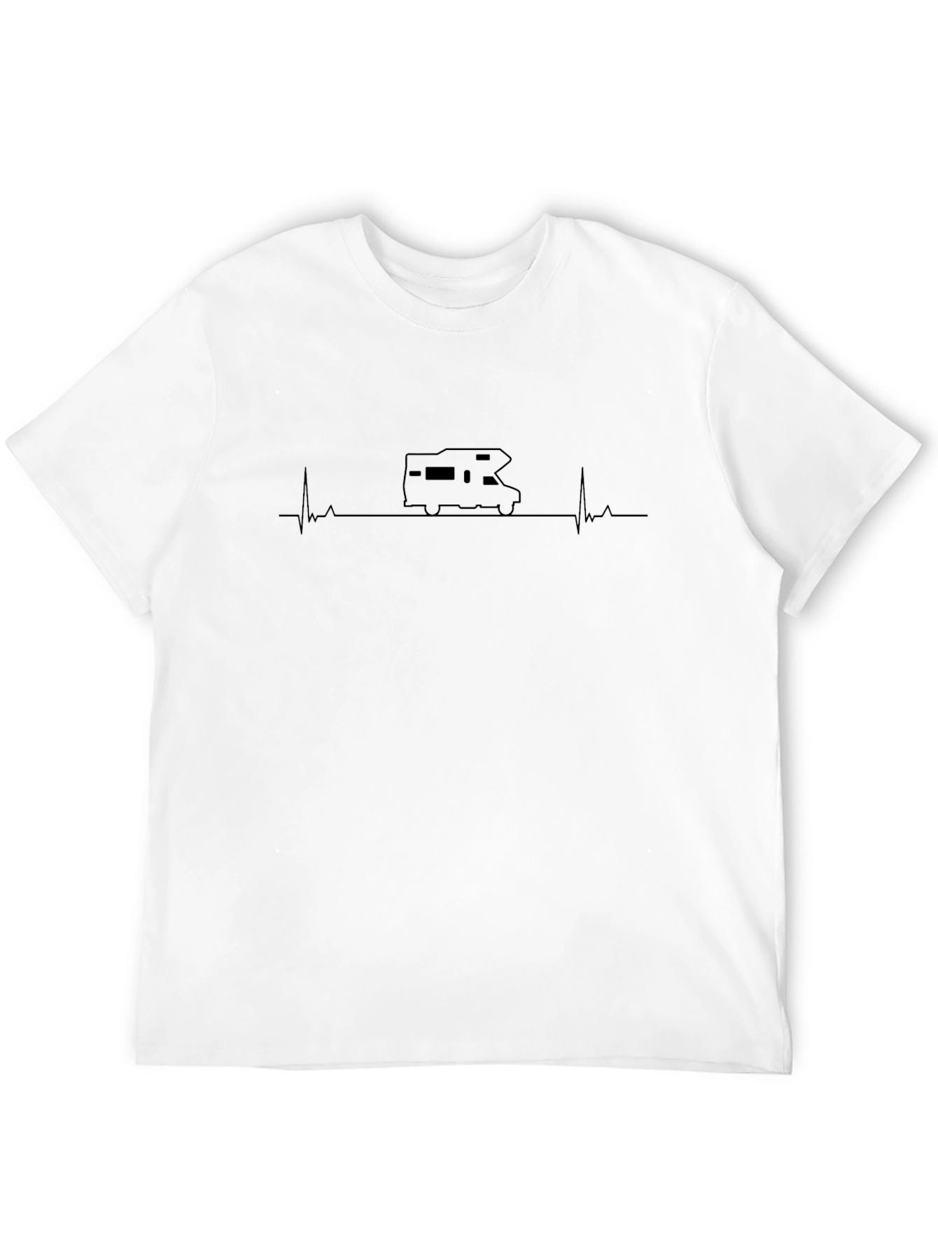 RV Heartbeat T-Shirt - Camping Life Line Tee