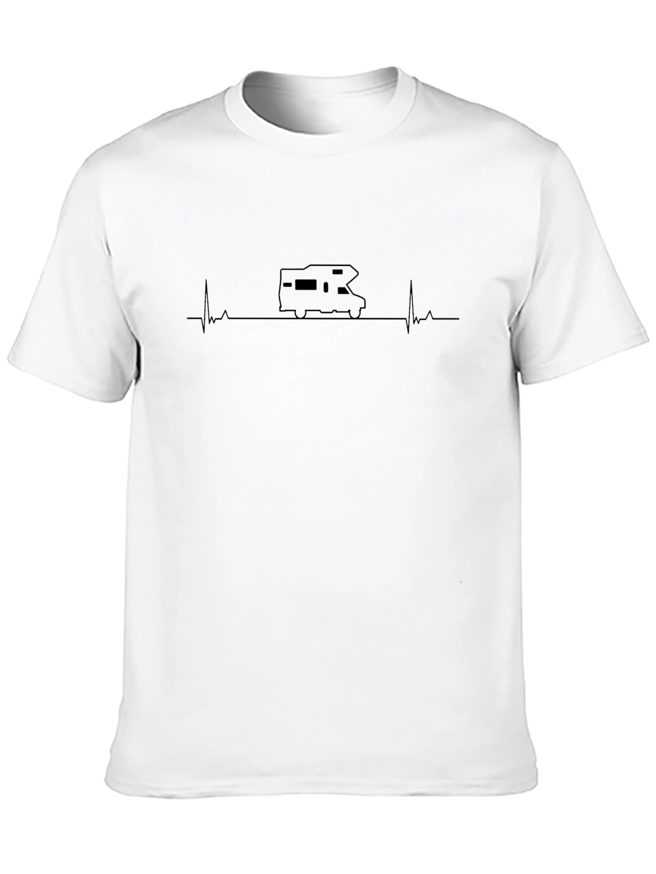 RV Heartbeat T-Shirt - Camping Life Line Tee