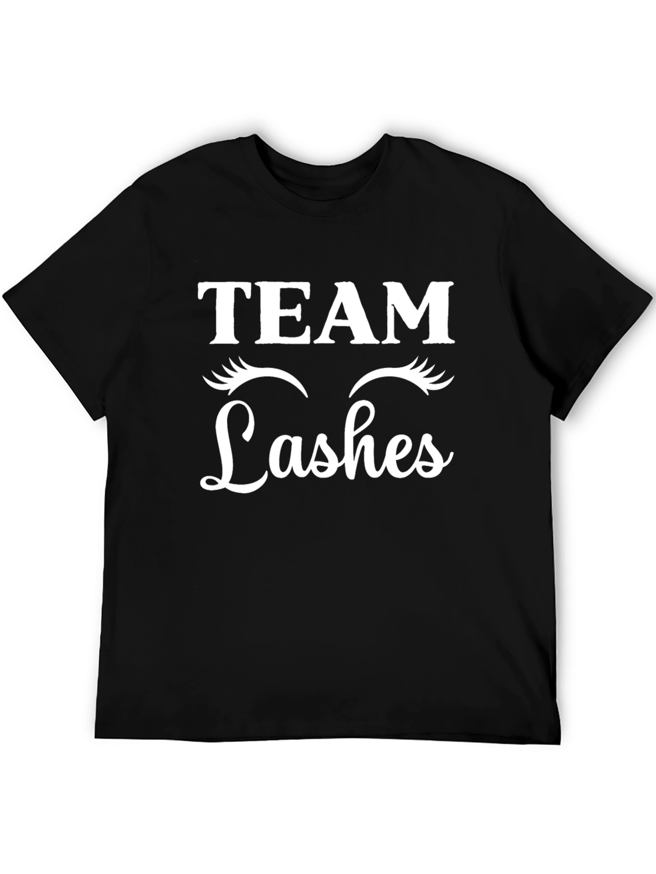 Team Lashes Graphic T-Shirt - Black Crew Neck Tee