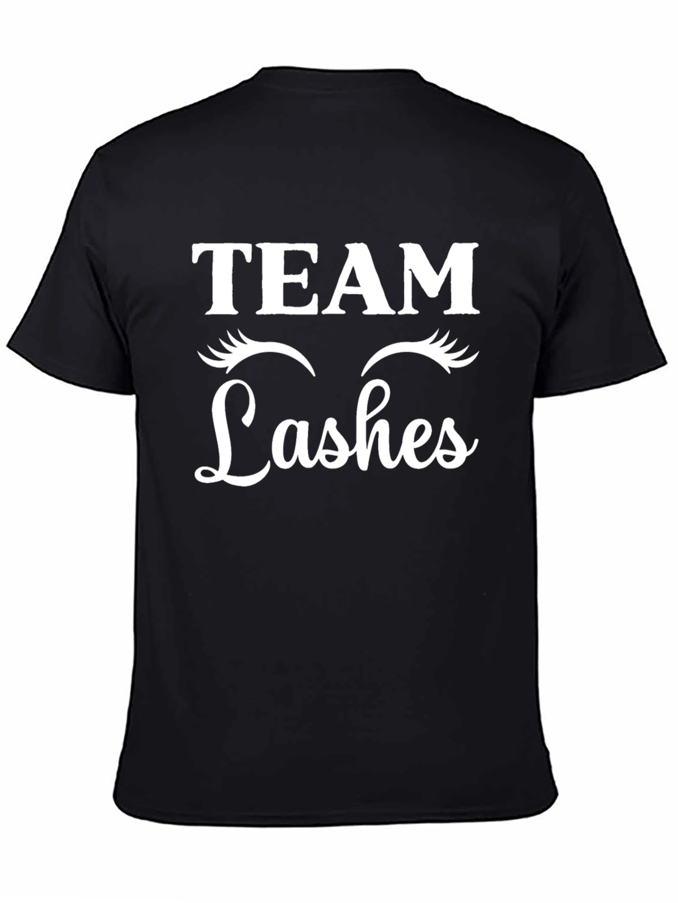 Team Lashes Graphic T-Shirt - Black Crew Neck Tee