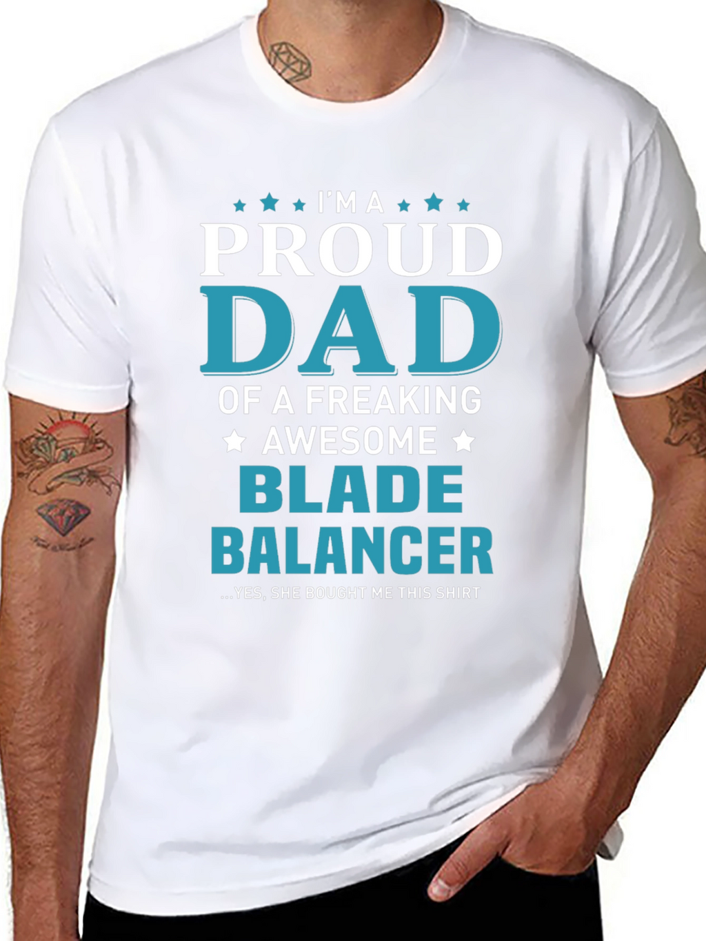 Proud Dad Blade Balancer Graphic T-Shirt
