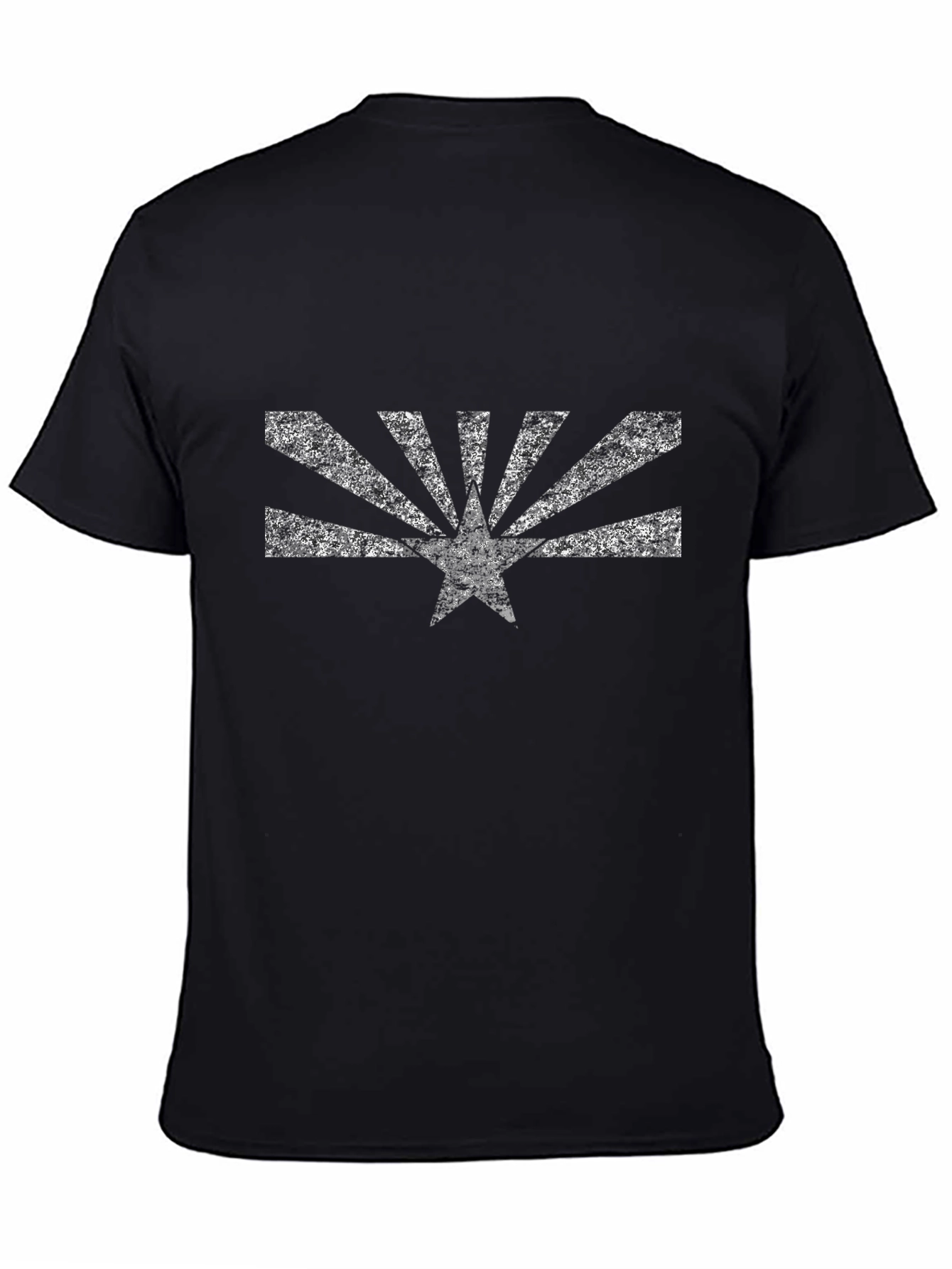 Arizona State Flag T-Shirt Black Cotton Distressed Graphic Tee