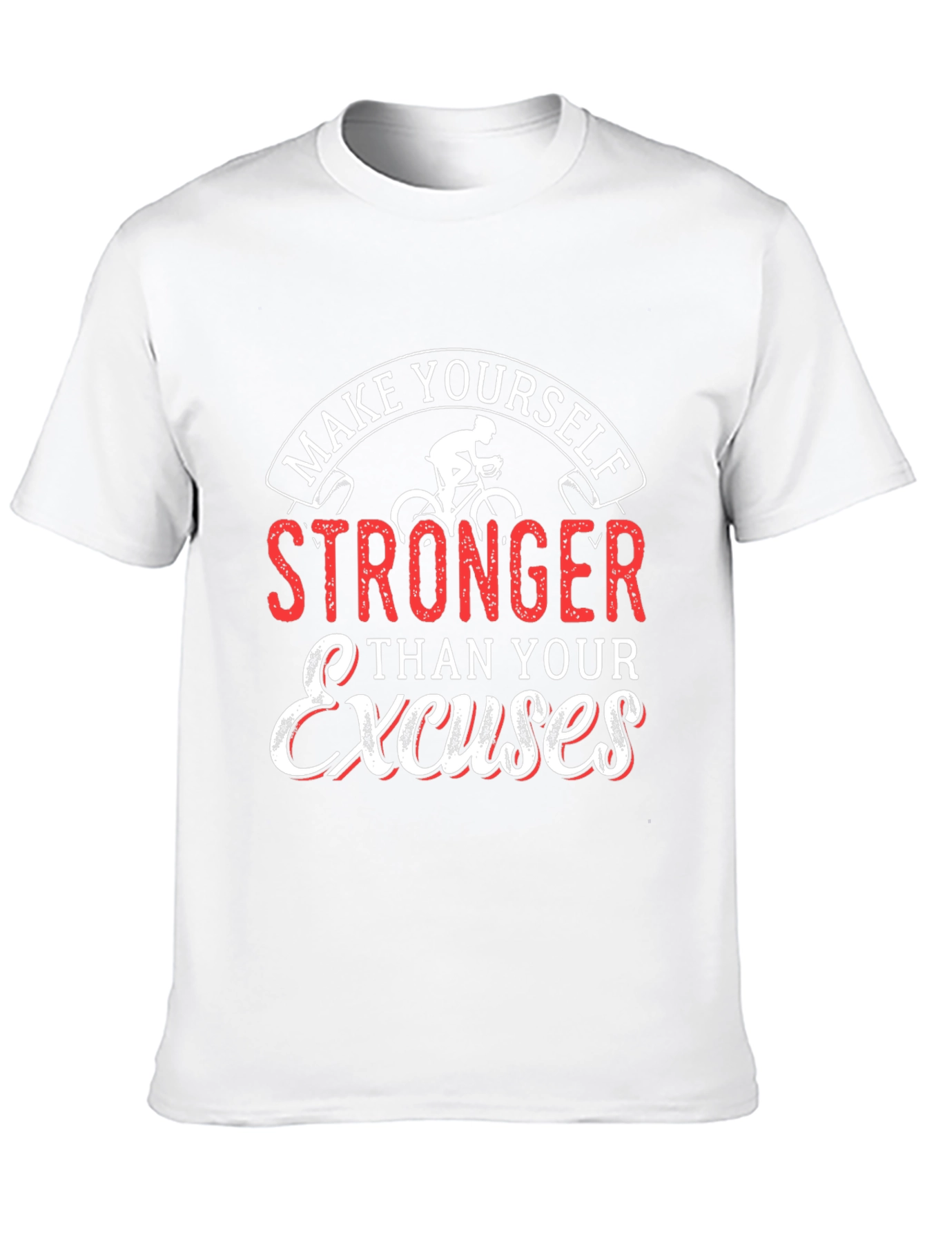 Motivational Cycling T-Shirt - Be Stronger Than Excuses
