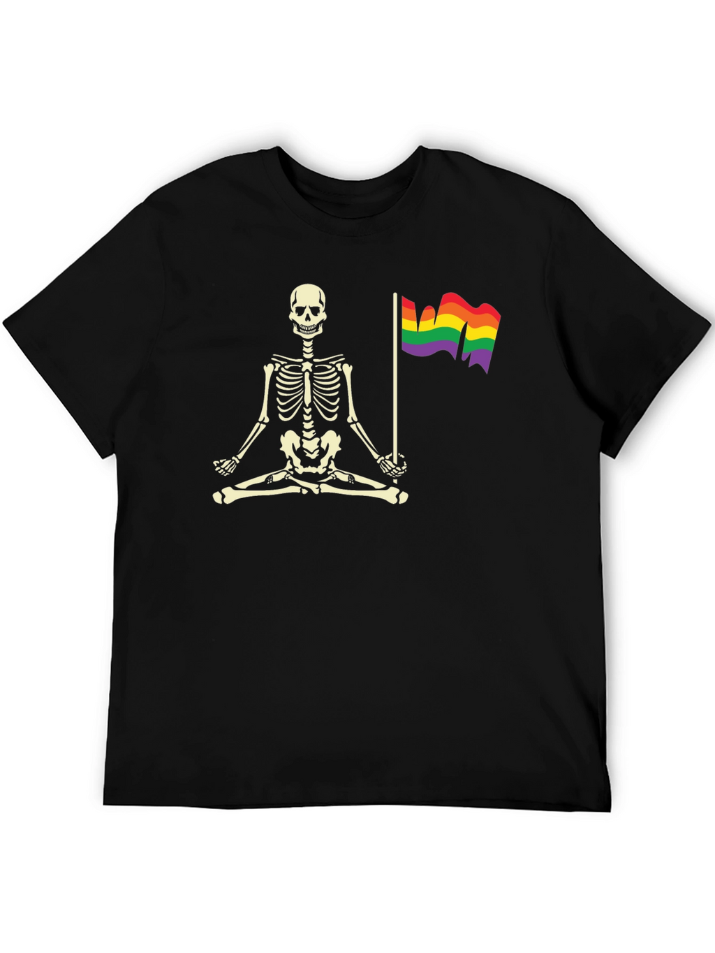 Skeleton LGBT Pride Meditation T-Shirt