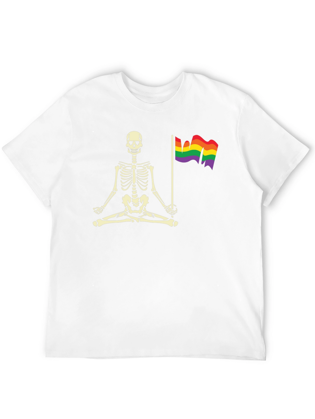 Skeleton LGBT Pride Meditation T-Shirt