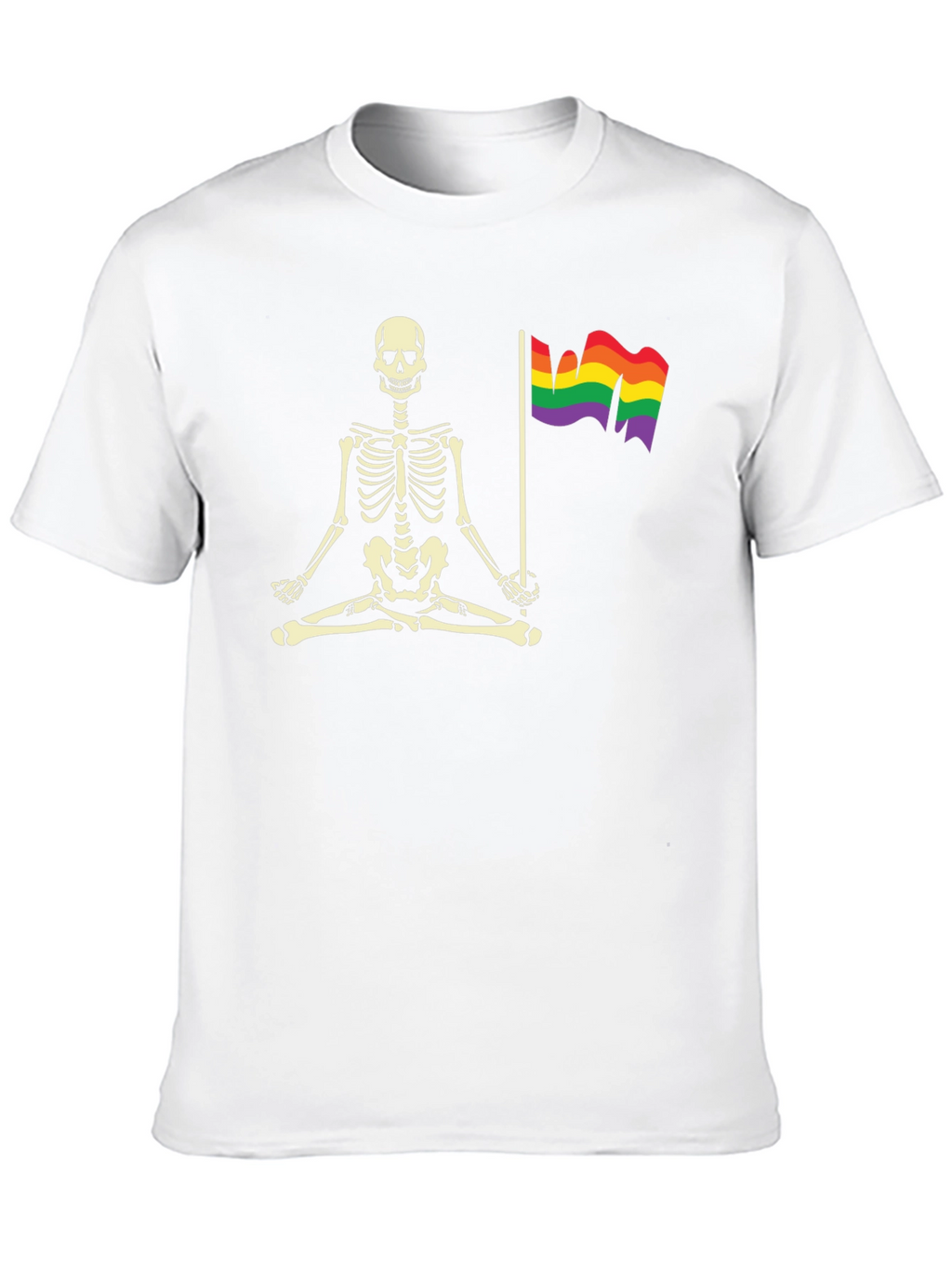 Skeleton LGBT Pride Meditation T-Shirt
