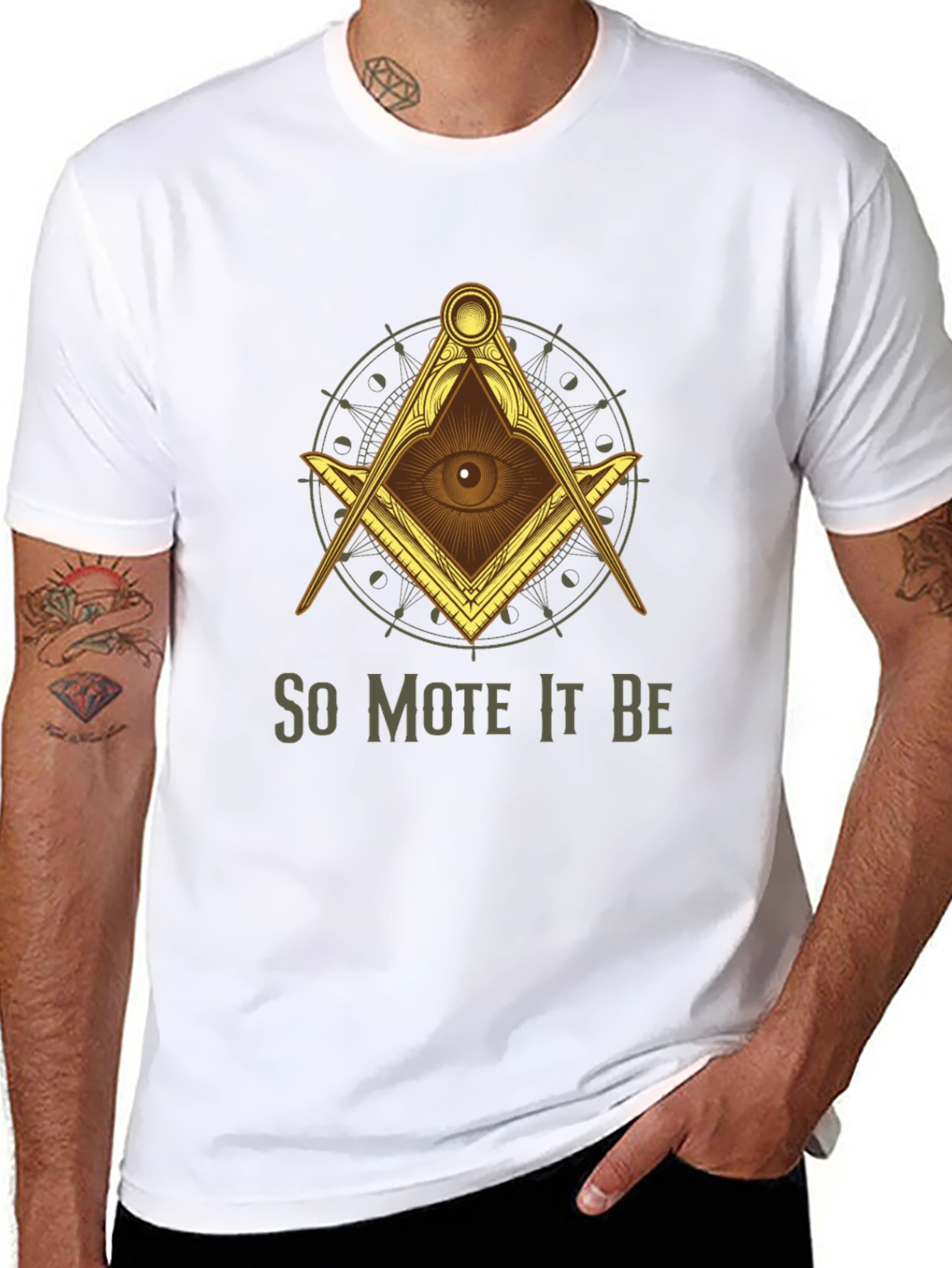 Illuminati So Mote It Be Graphic T-Shirt