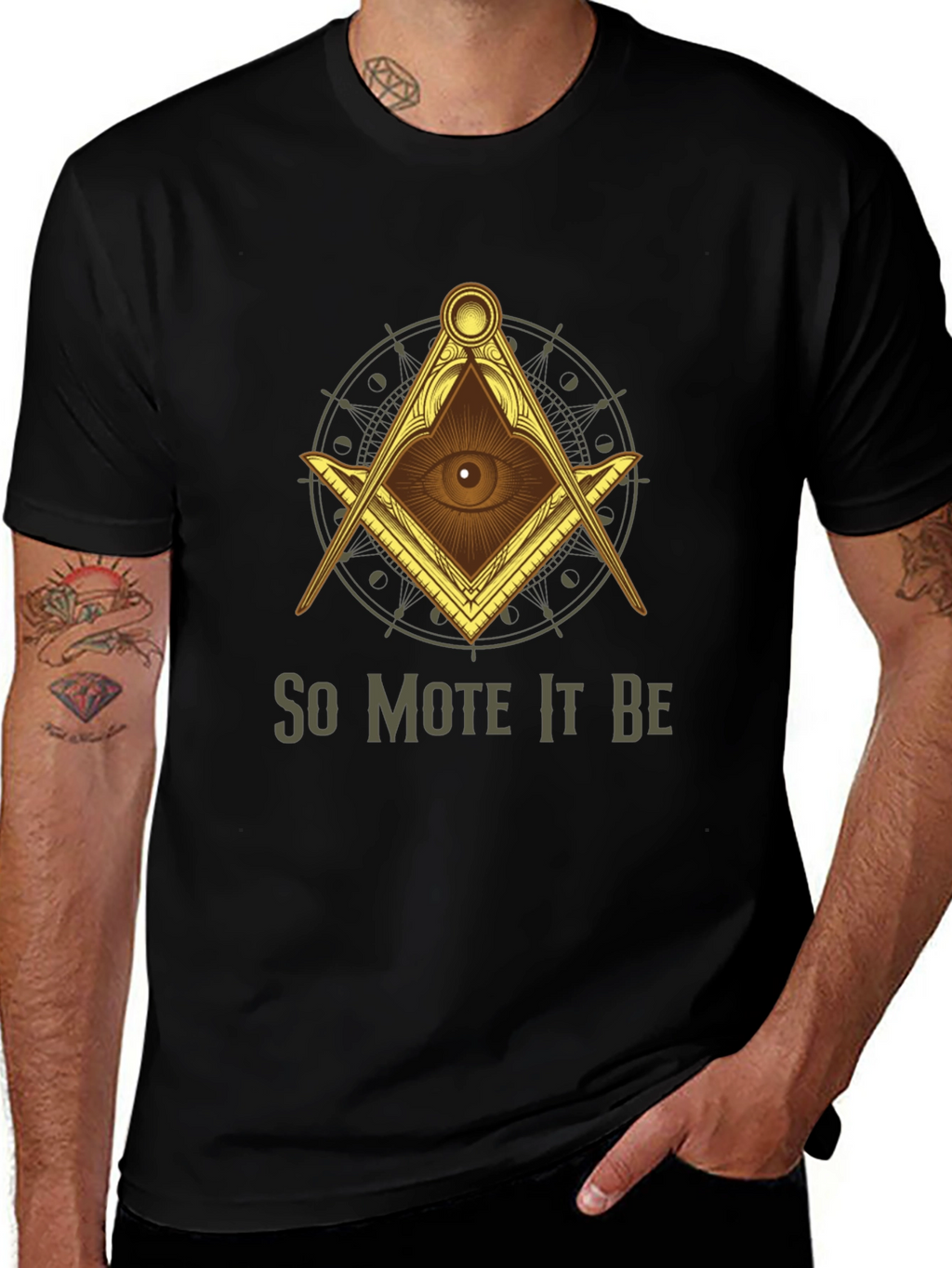 Illuminati So Mote It Be Graphic T-Shirt