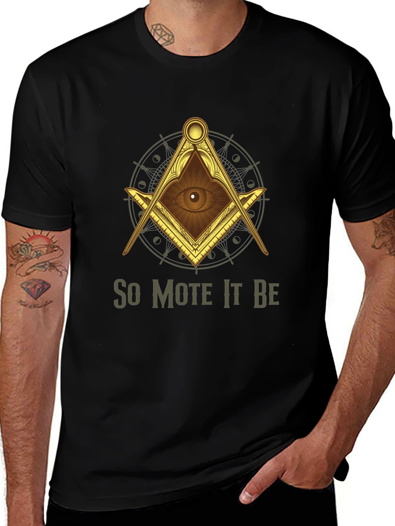 Illuminati So Mote It Be Graphic T-Shirt