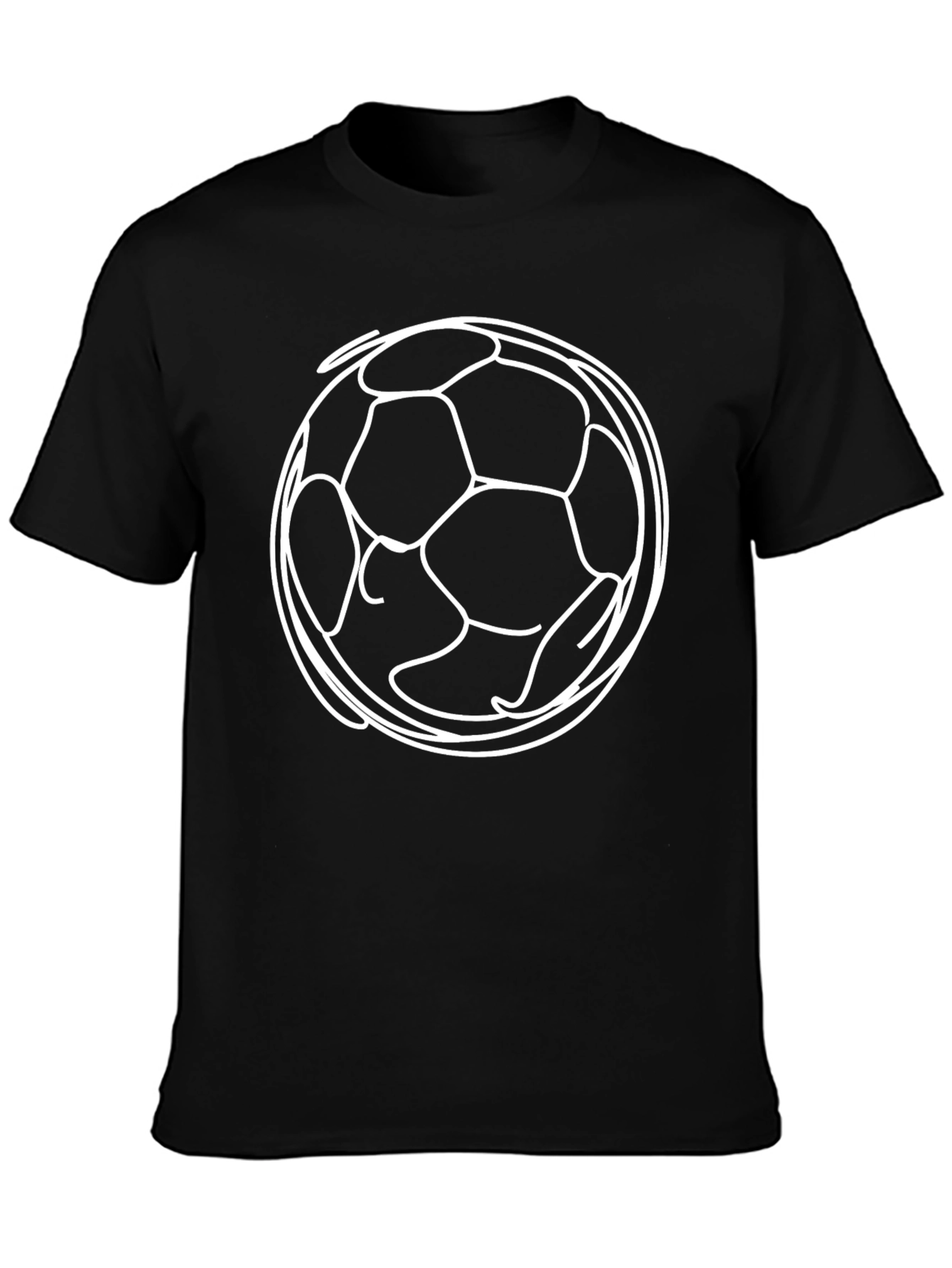 Soccer Ball Graphic Tee - Stylish Mens T-Shirt