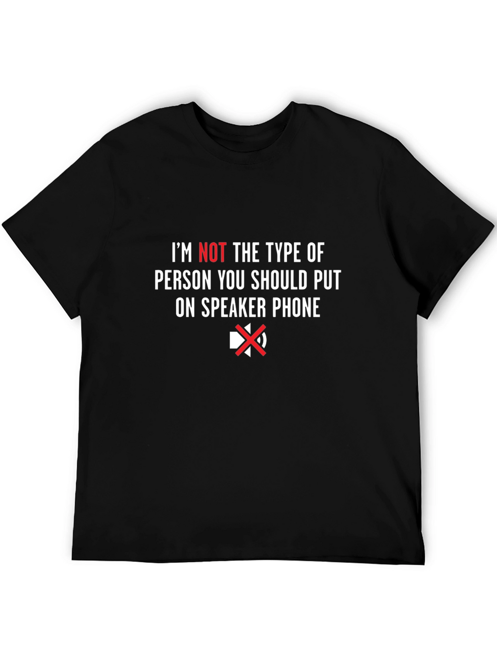 Speaker Phone T-Shirt Funny Sarcastic Tee