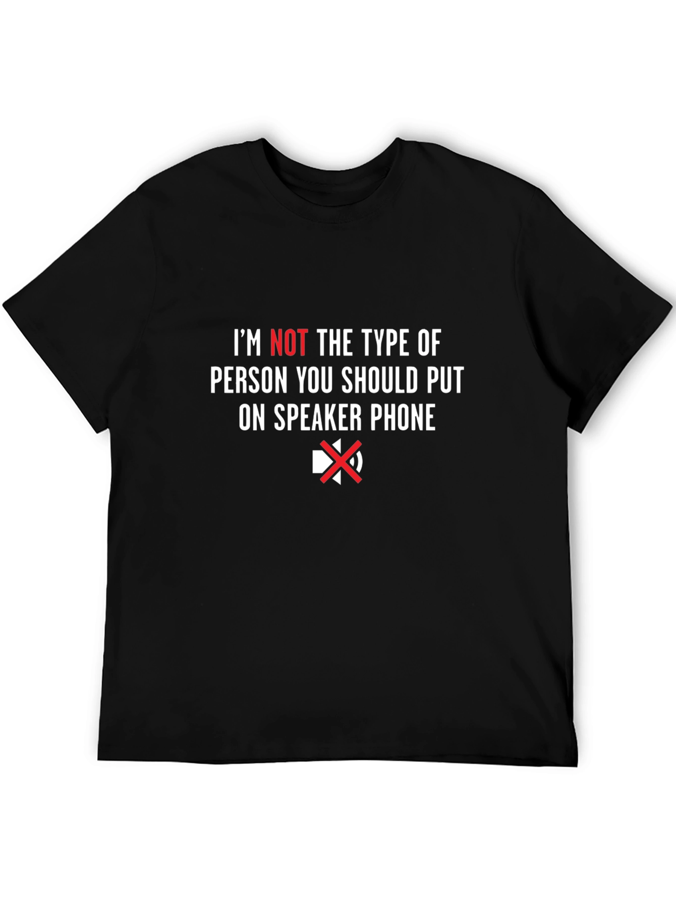 Speaker Phone T-Shirt Funny Sarcastic Tee