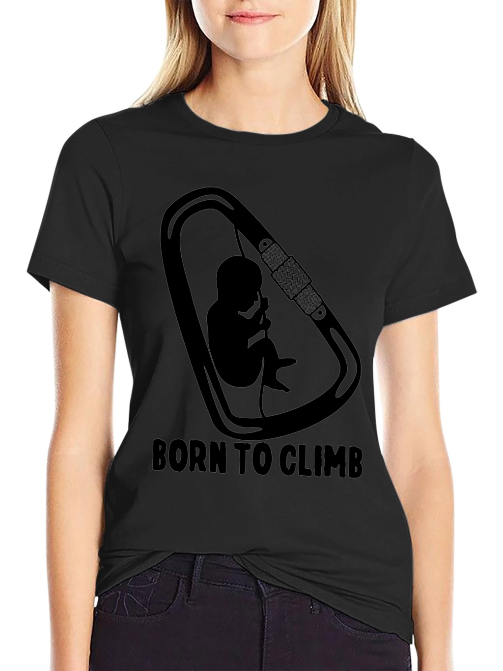 Born To Climb Black Graphic Tee