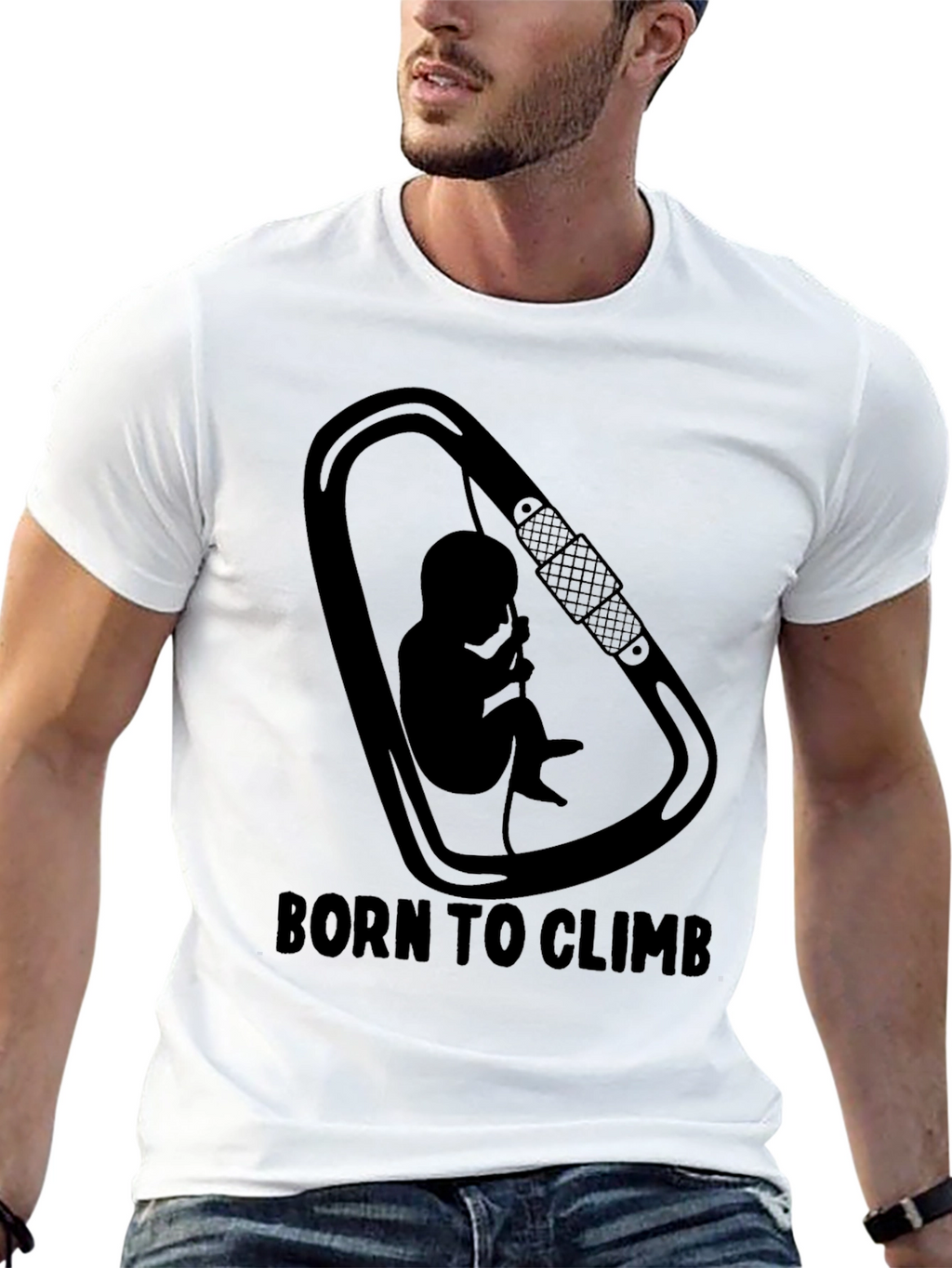 Born To Climb Black Graphic Tee