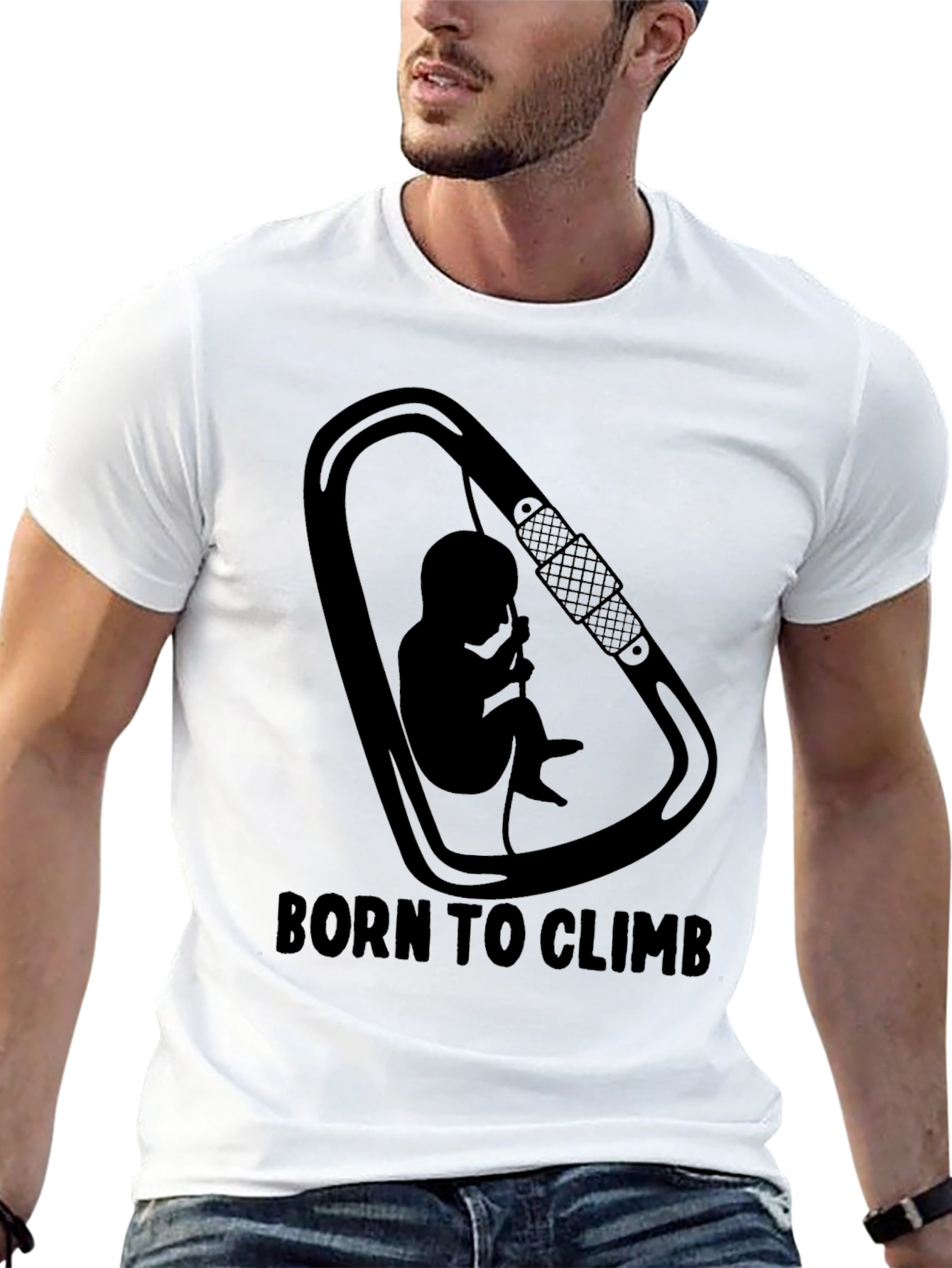Born To Climb Black Graphic Tee