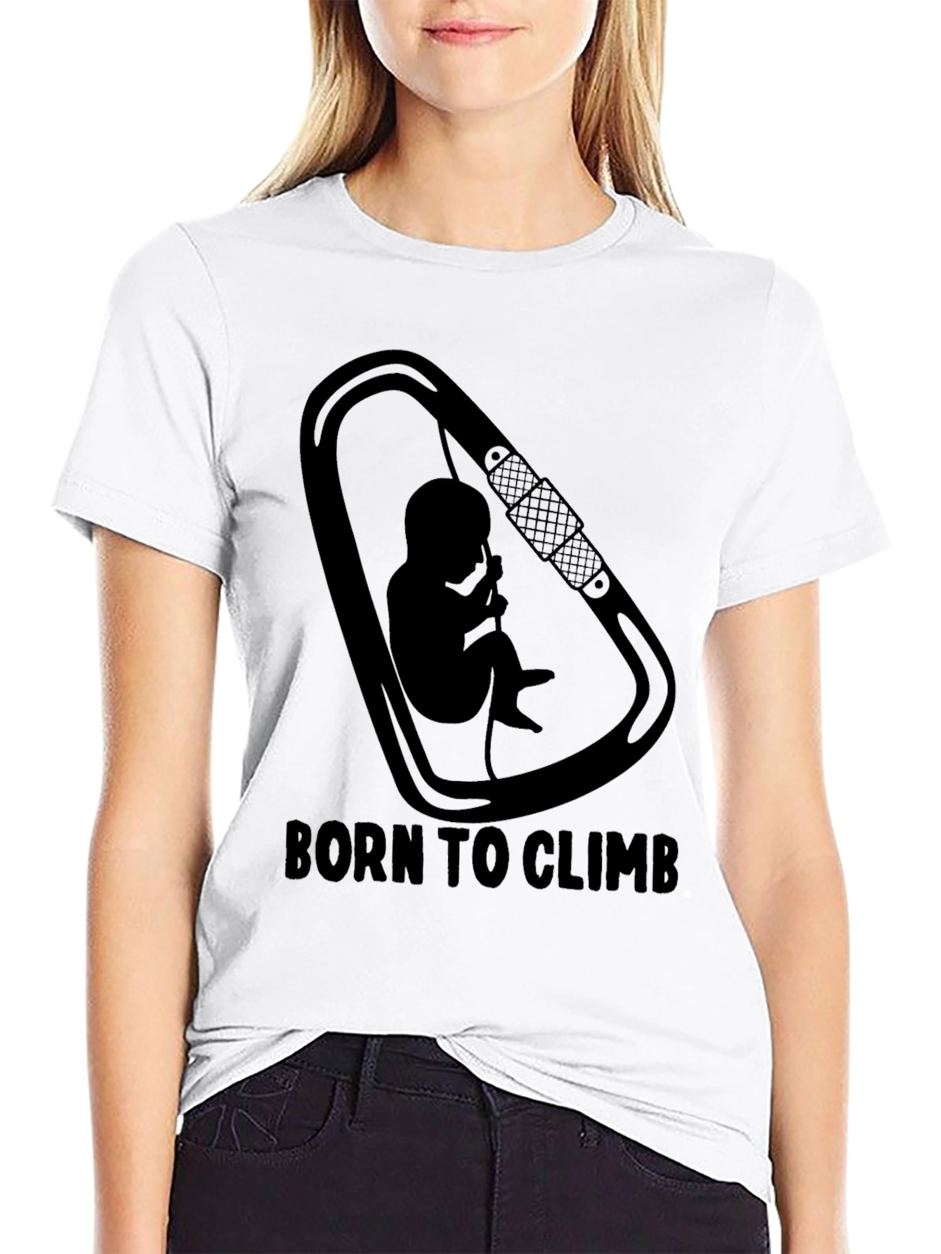 Born To Climb Black Graphic Tee
