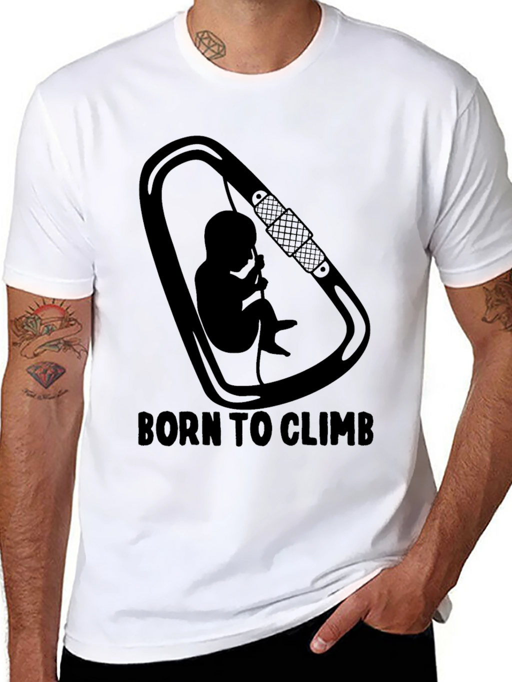 Born To Climb Black Graphic Tee