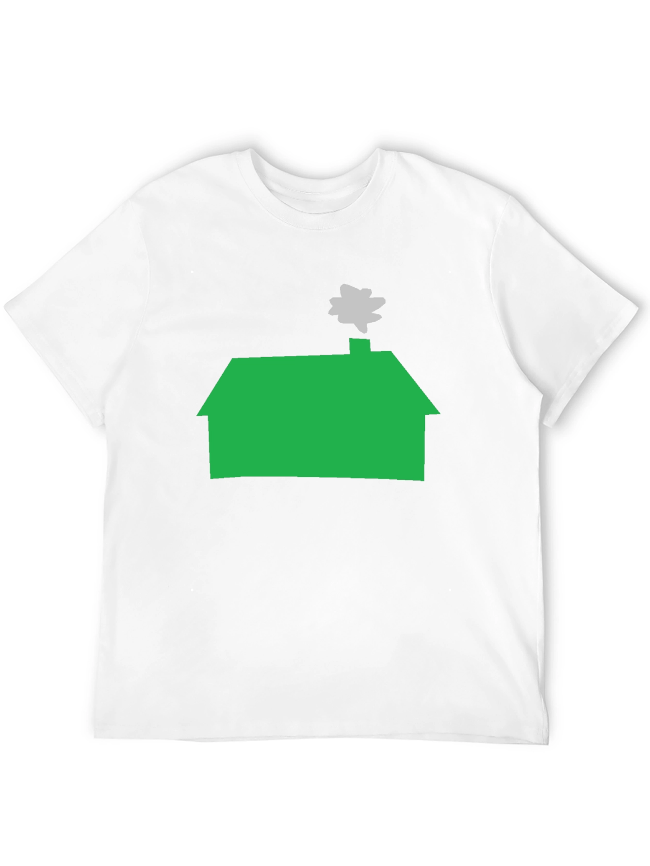 Green House Graphic Tee - Casual Black T-Shirt