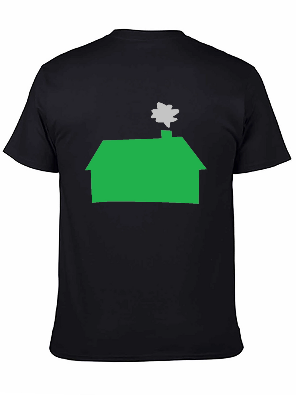 Green House Graphic Tee - Casual Black T-Shirt