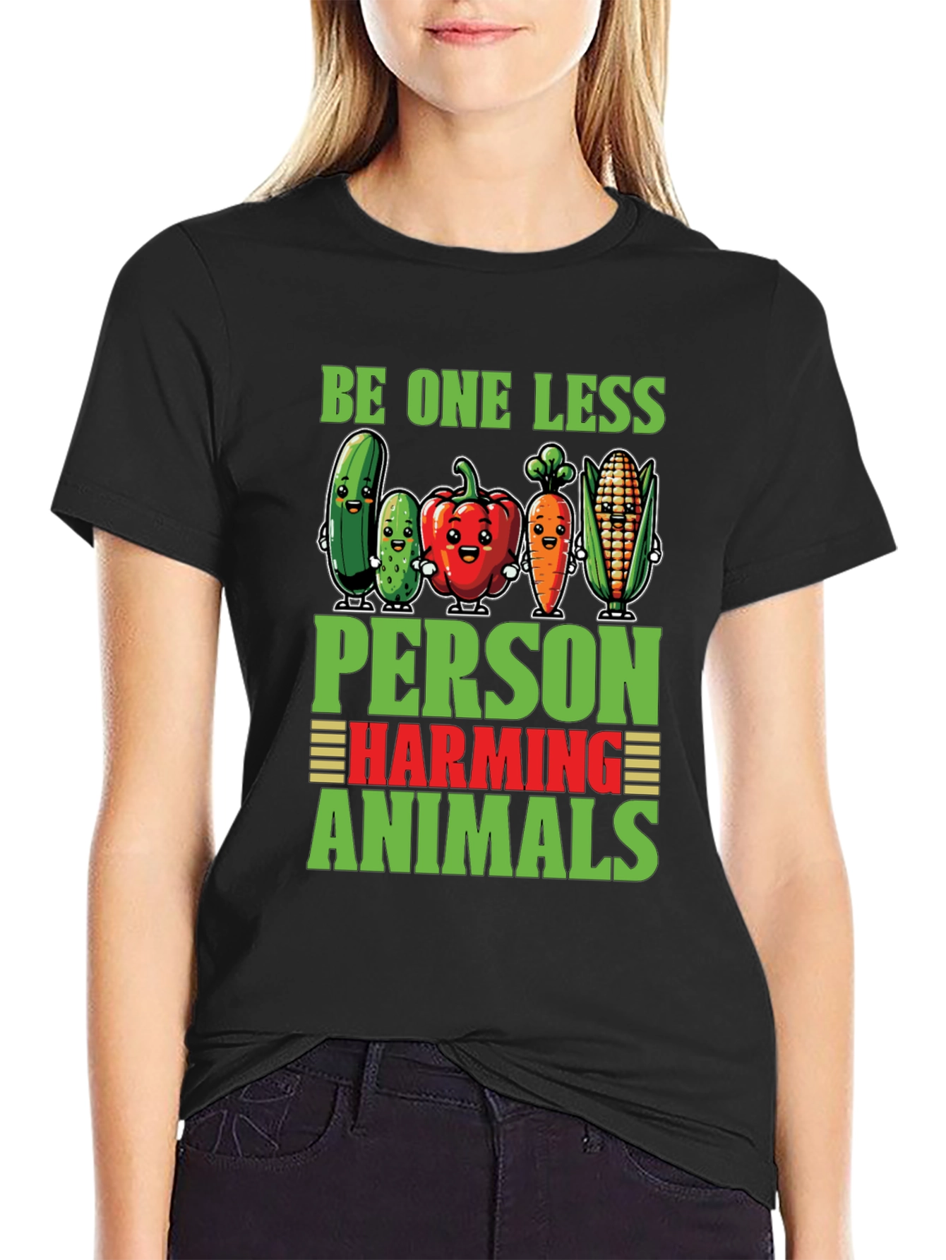 Vegan Graphic Tee: Be One Less Harming Animals Shirt
