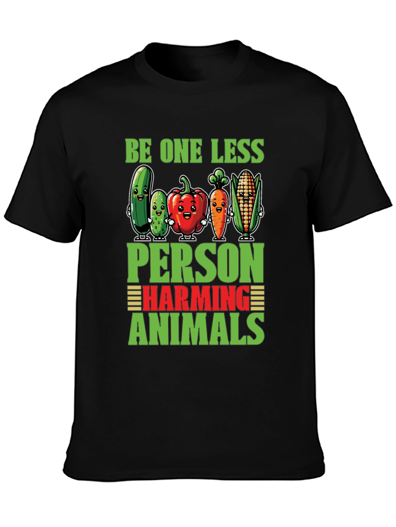 Vegan Graphic Tee: Be One Less Harming Animals Shirt