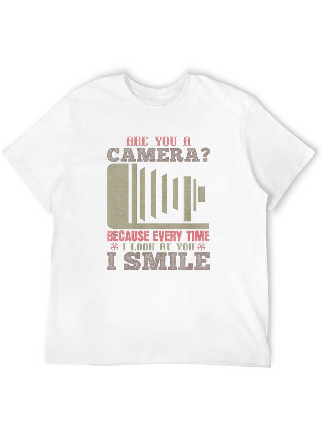 Camera Smile Mens Graphic T-Shirt