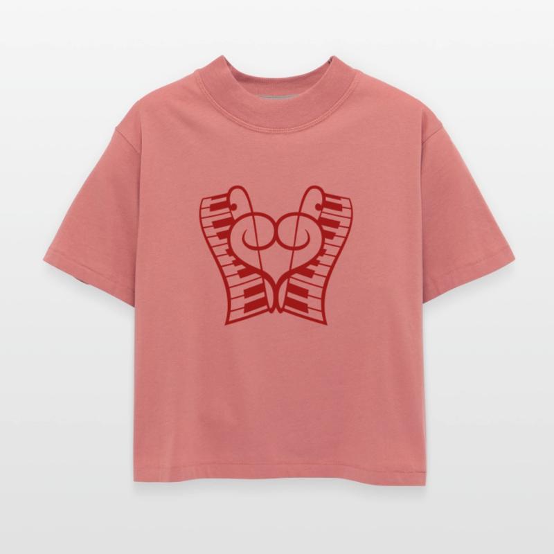 I Love Music 2 Clef Note Keyboard Piano Keys Heart