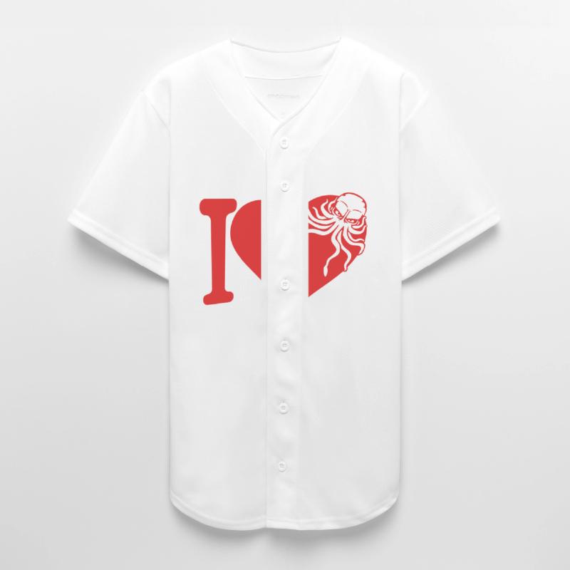 I love octopus heart symbol logo cute squid animal