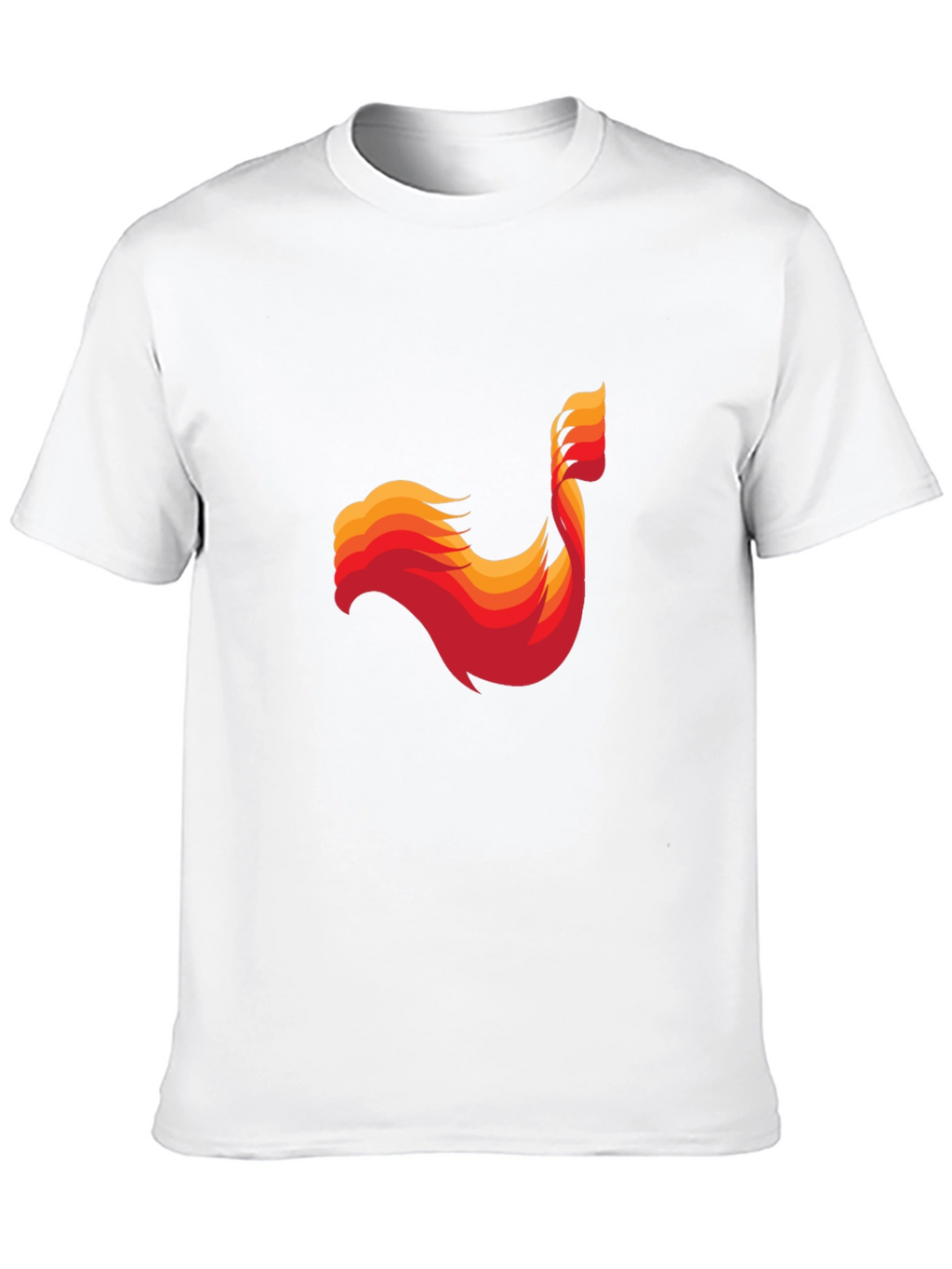 Abstract Phoenix Graphic Mens Black T-Shirt