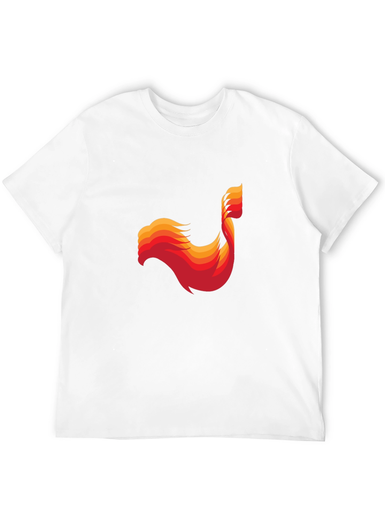 Abstract Phoenix Graphic Mens Black T-Shirt
