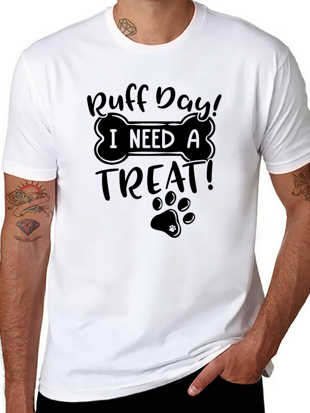 Ruff Day Treat T-Shirt - Cute Dog Lover Tee