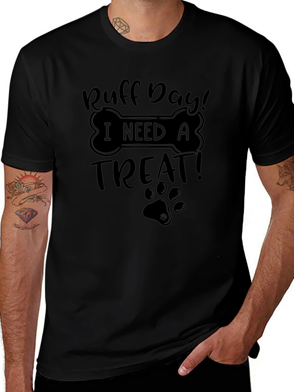 Ruff Day Treat T-Shirt - Cute Dog Lover Tee