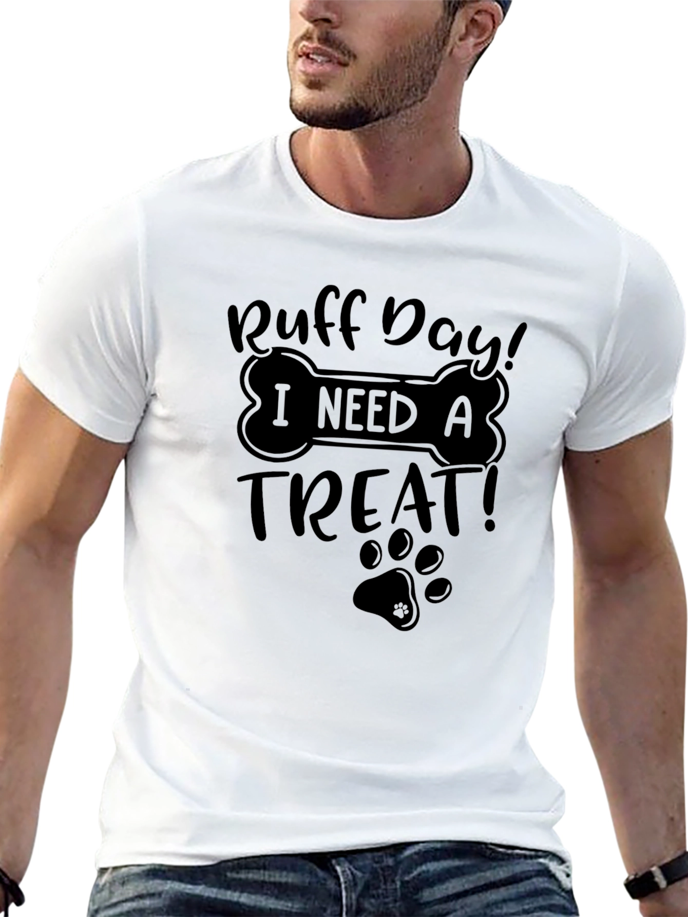 Ruff Day Treat T-Shirt - Cute Dog Lover Tee