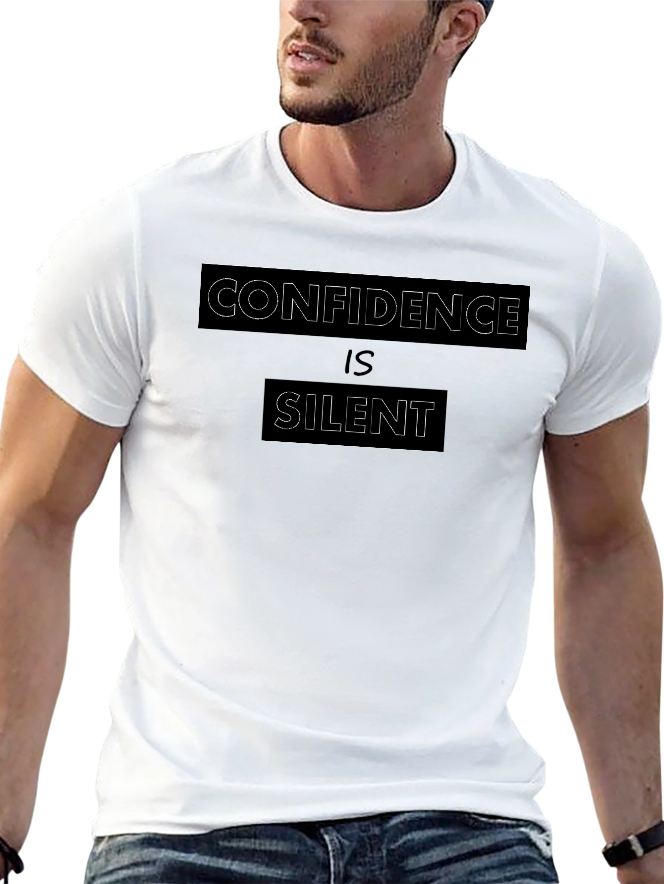 Confidence is Silent Black Tee